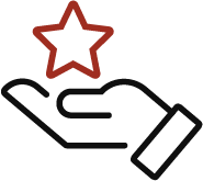 Hand star icon