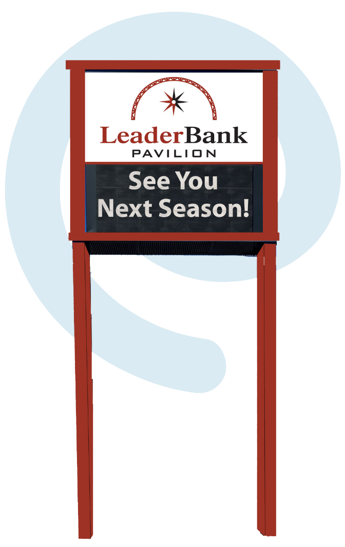 Leader Bank Pavilion Sign