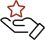 Hand star icon