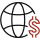 Globe money icon