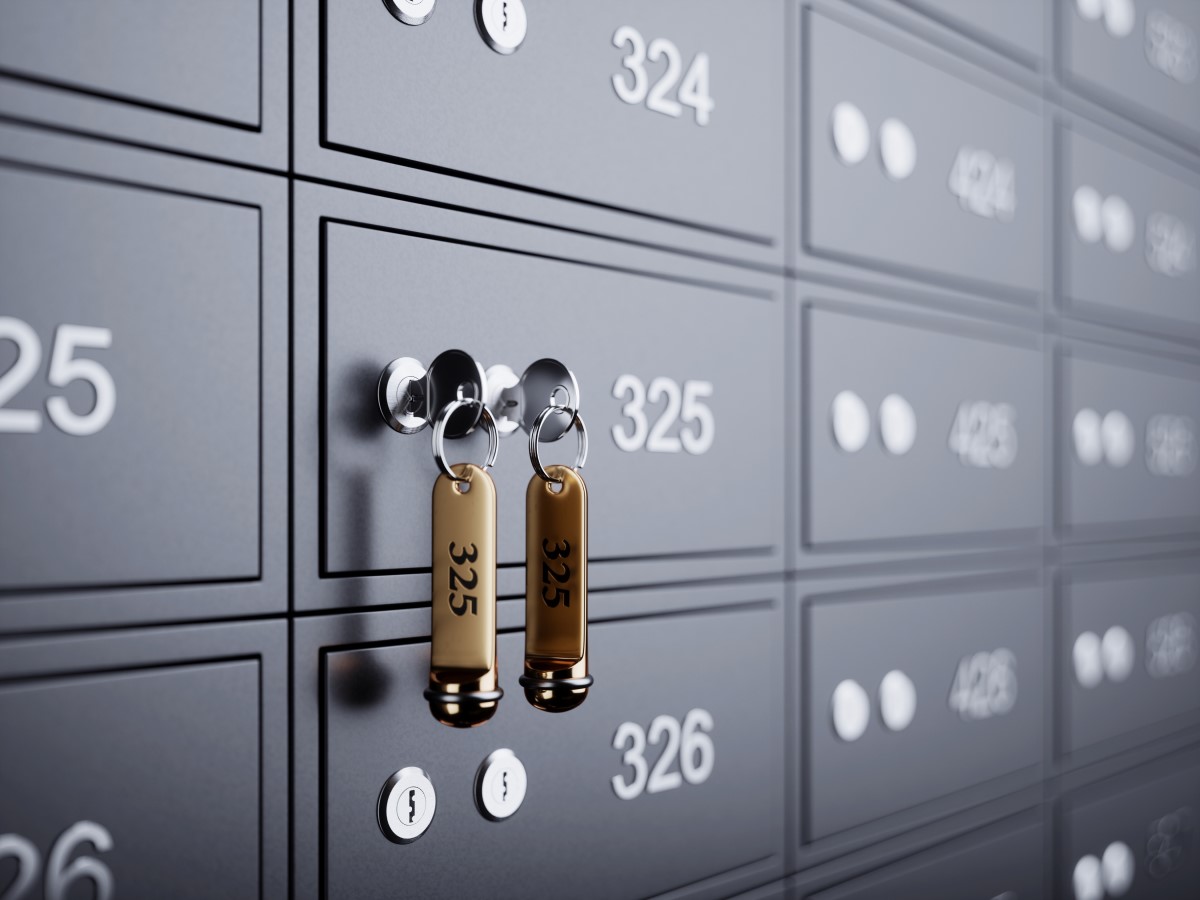 Bank safe deposit box