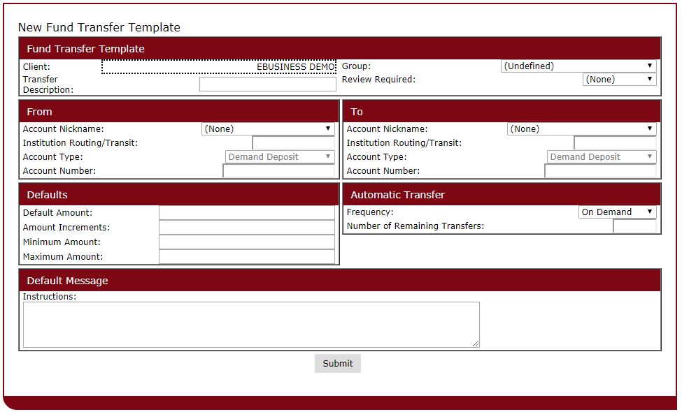 new fund transfer template