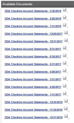 DDA Checking Account